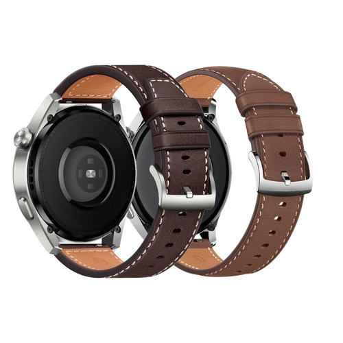 适配华为watch4 3pro new智能运动真皮手表带GT2 3 4 5 6快拆表链 - 图3