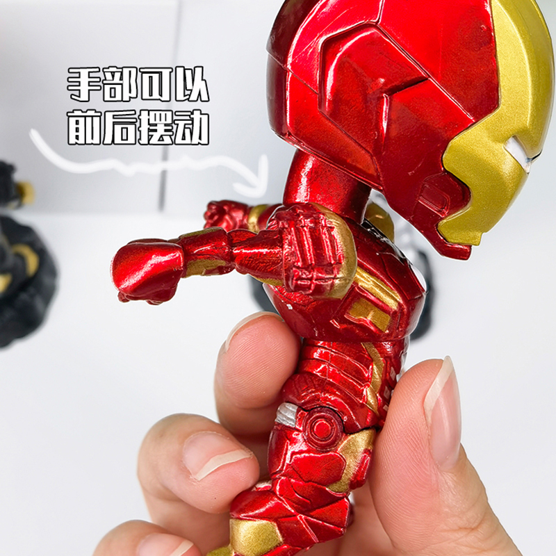 钢铁侠手办iron man模型复仇者联盟男孩玩具生日礼物桌面摆件人偶-图0