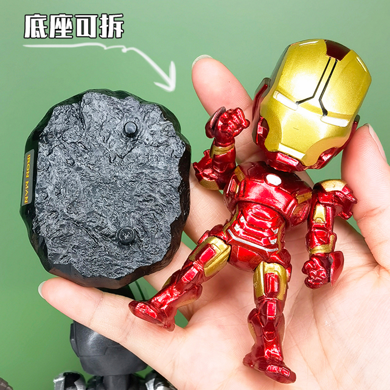 钢铁侠手办iron man模型复仇者联盟男孩玩具生日礼物桌面摆件人偶-图1