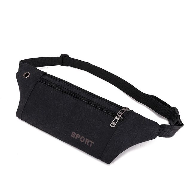 Men and women's outdoor sports waist bag multi -function canvas running anti -theft mobile phone cycling cycling wallet invisible personal men