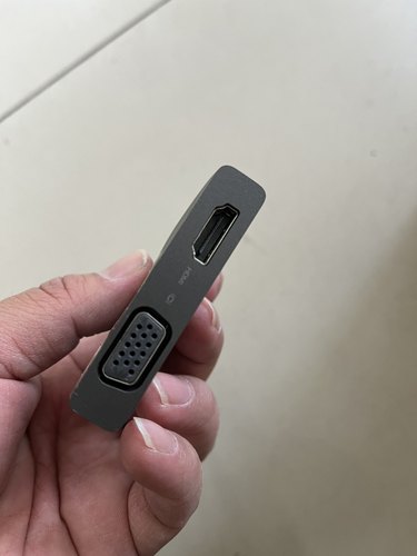 联想USB-C4合1便携扩展器Type-c转HDMI和VGA和USB3.0 带45w充电口 - 图2