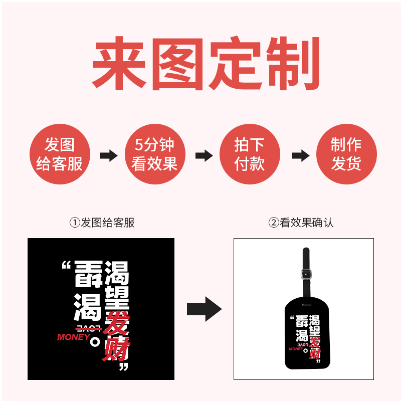 定制局 行李牌旅行箱配件周边皮质托运防丢吊牌挂牌LOGO定制DIY - 图2