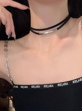 y2k配饰黑色哥特金属choker