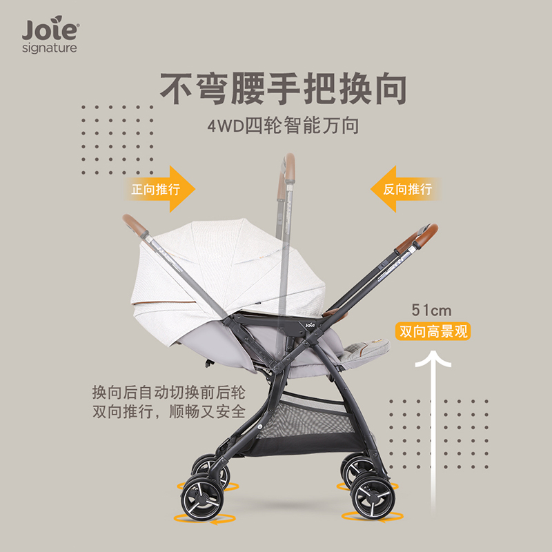 Joie巧儿宜婴儿推车可坐可躺横移轻便折叠宝宝儿童推车双向灵动 - 图1
