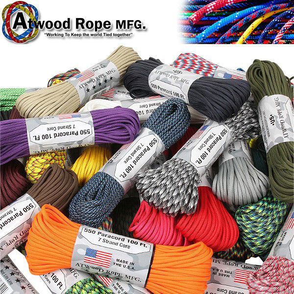 安全绳 美国Atwood Rope 550军规尼龙伞绳野外救生绳迷彩色 - 图0