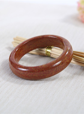 富贵红玄黄原产地直销砭石手链