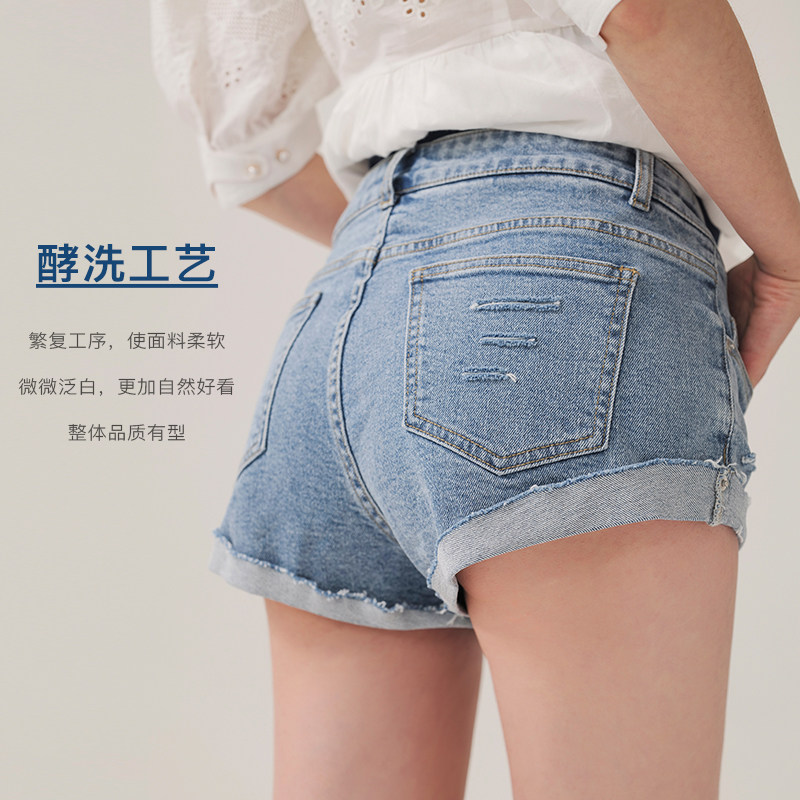 sellynear 2020孕妇夏装浅蓝色牛仔 sellynear孕妇阔腿裤