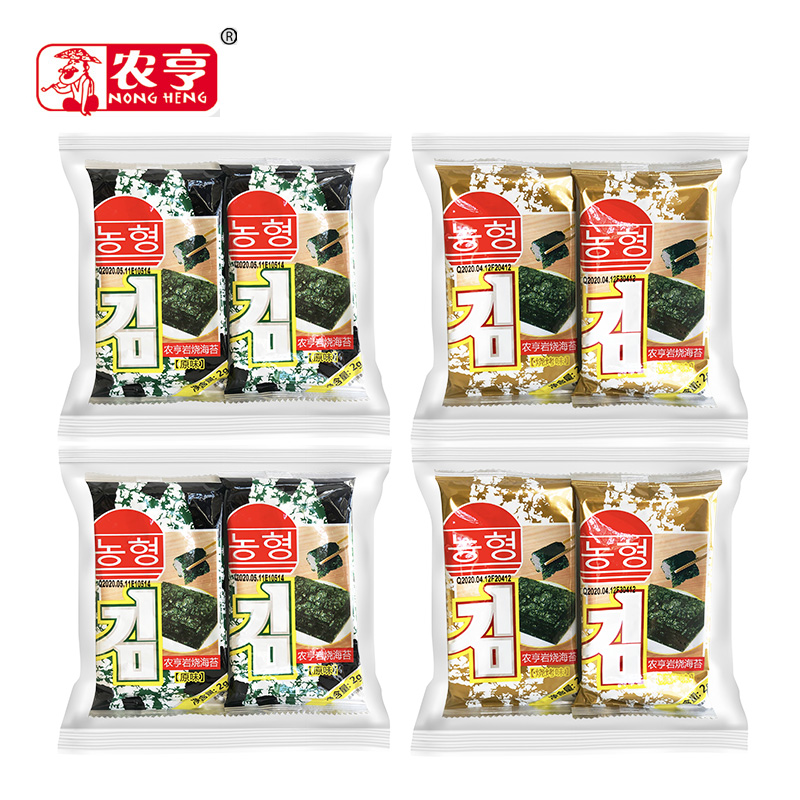 农亨岩烧海苔2g×8小包×4份，农亨岩烧海苔，儿童零食脆片紫菜包饭即食海苔原味烧烤味-第3张图片-提都小院