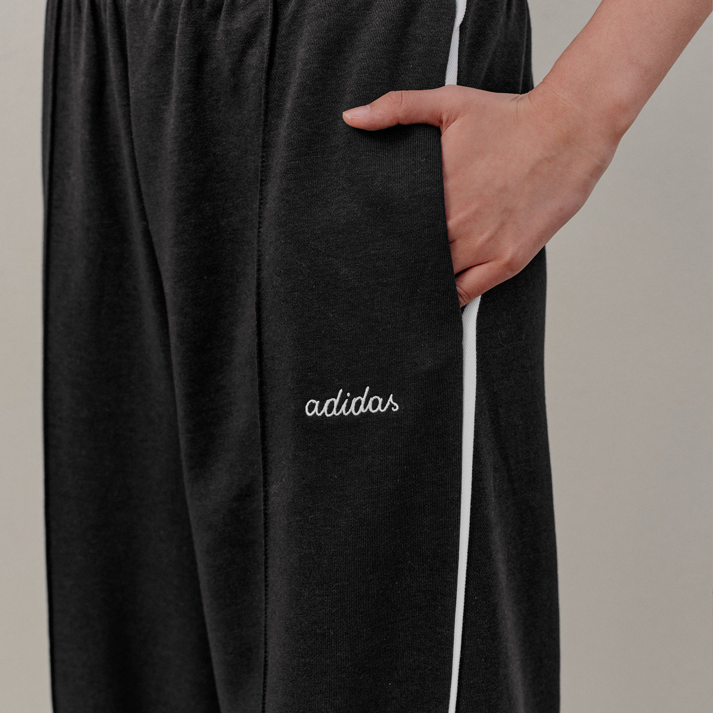 Adidas women's terrycloth high-waisted comfortable sweatpants