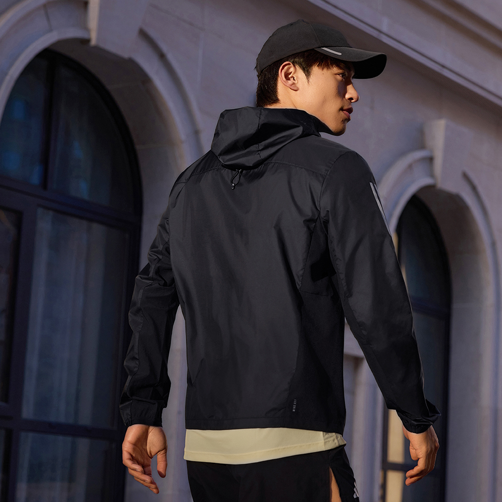 修身跑步运动连帽夹克外套男装adidas阿迪达斯官方outlets - 图2