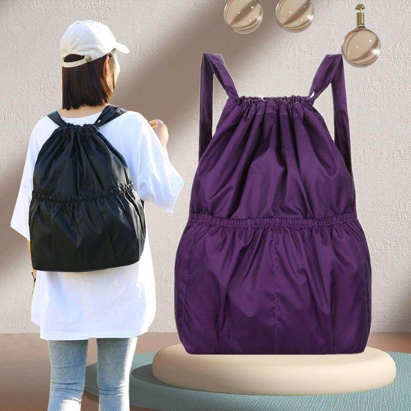 抽绳束口袋花布包中老年双肩包买菜购物袋方便袋大容量防水背包女,淘宝优惠券,粉丝福利购,淘宝优惠卷