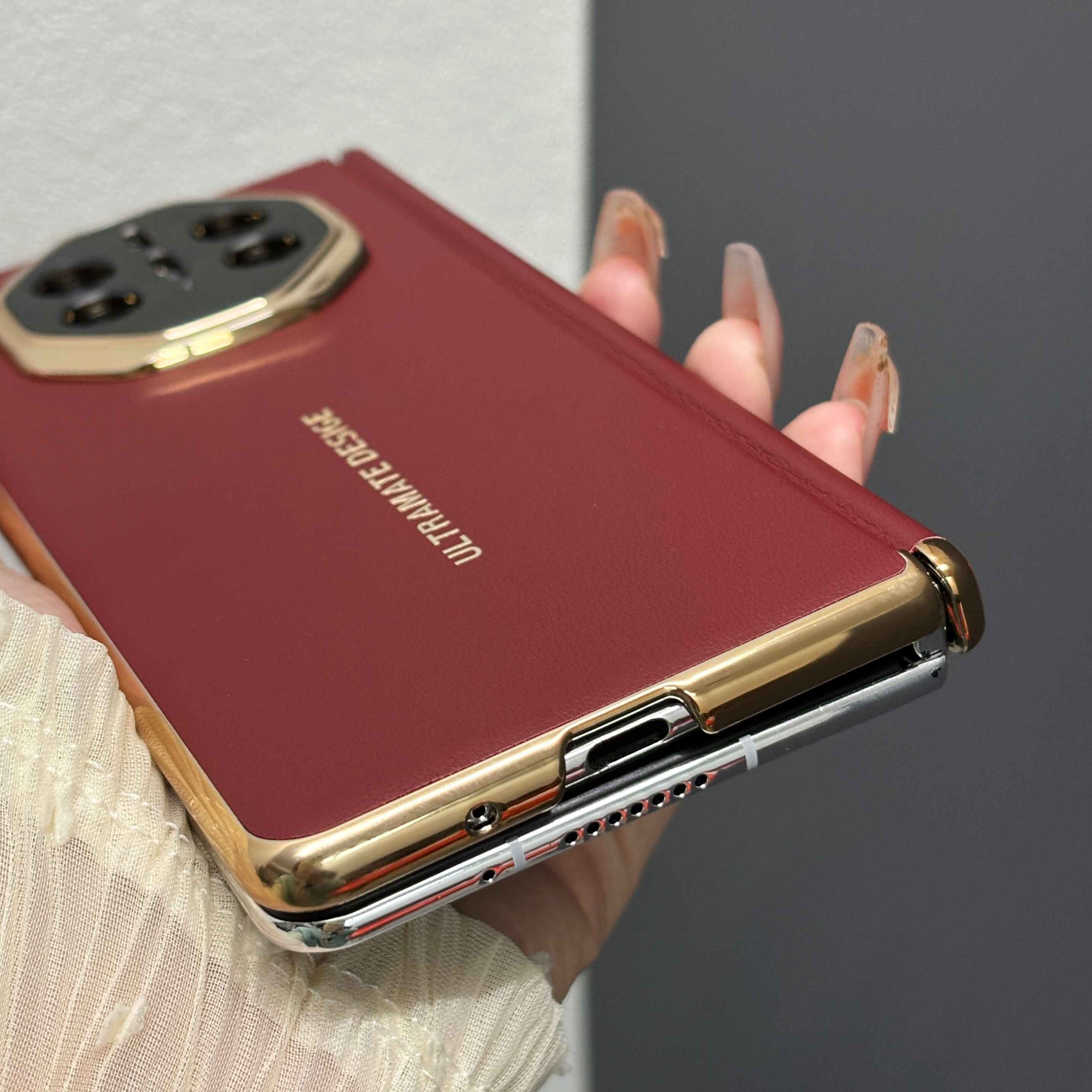 秒变xt非凡大师适用华为matex6折叠屏手机壳x3新款高档商务皮质中轴保护matex5典藏版全包超薄镜头防摔保护套 - 图3