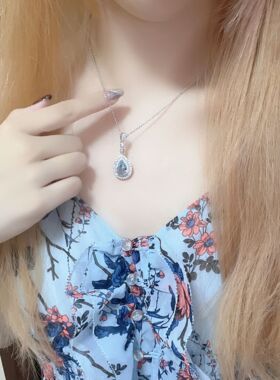 新款海蓝彩宝套装小众设计饰品