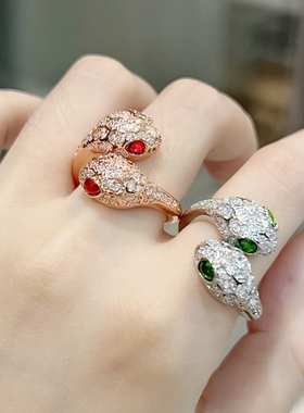 奢华时尚高级感设计蛇戒女百搭