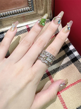 嘻哈女戒ins潮设计感戒指金属风