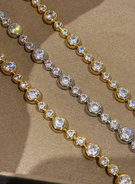 vintage中古老钱风泡泡钻手链女