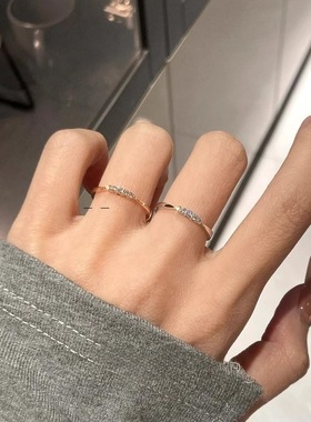 【漫天星河】简约闪钻锆石戒指女