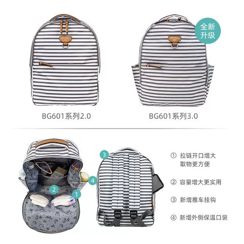纽约12little昂趣双肩包女可挂推车时尚小包旅游休闲背包学生书包 图片 3