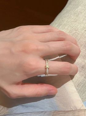 春日蓝色系列戒指女款夏季高级感气质百搭2025新款叠戴食指戒指环