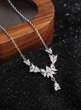 s999纯银项链女轻奢小众高级感足银送女友闺蜜生日礼物锁骨链礼盒