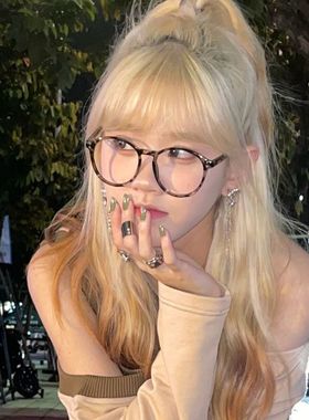 玳瑁复古超轻度数豹纹眼镜蓝光近视素颜神器可配平光镜镜框眼镜框