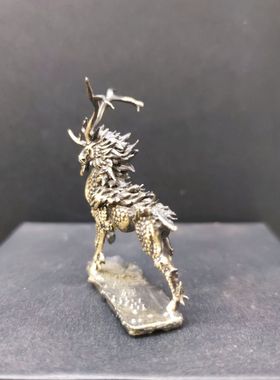 纯铜做旧 风火麒麟神兽摆件 工艺品手办模型车摆招财纳福装饰玄关