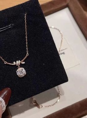 法式优雅简约新款缠绕小方糖项链女轻奢高级精致感百搭气质锁骨链