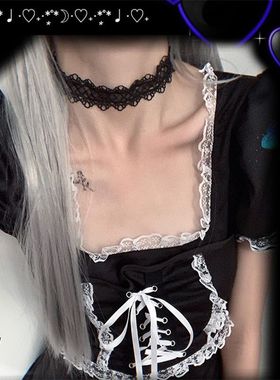 蕾丝项圈女choker锁骨链脖子饰品颈带颈链脖链蕾丝短款项链脖颈潮