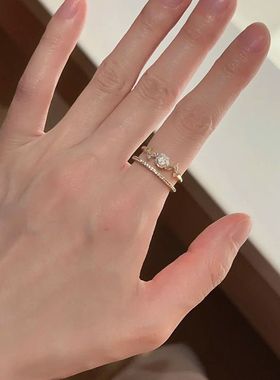 夏日花朵系列戒指女款轻奢小众高级感时尚个性气质百搭食指戒指环