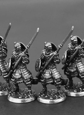 088合金属武士小兵人玩具模型成品桌面游戏战棋子摆件军事手办