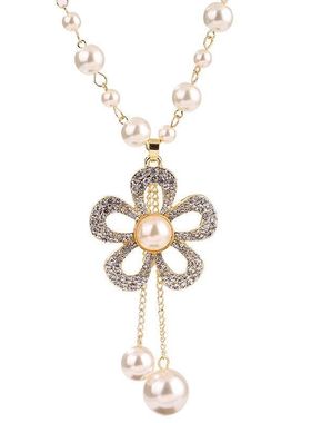 小香风珍珠毛衣链新款潮长款脖子挂件夏季轻奢高级感项链