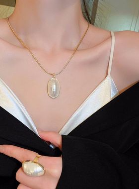 巴洛克珍珠项链女2023年新款潮轻奢小众高级感复古夸张秋夏季衣链