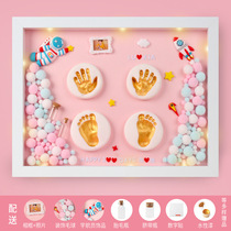 Baby Hands Foot Print Childrens Hands And Feet Printed Mud Diy Baby Newborn 100 Days Full Moon Mark Gift