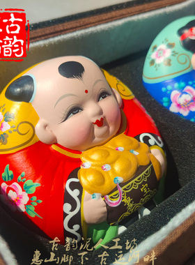 中国泥人无锡惠山泥人花开富贵