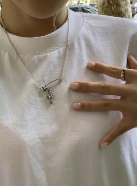 十字架糖果彩钻笑脸泰银别针项链