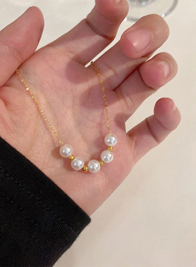 小众设计感轻奢珍珠项链女