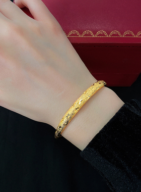 满天星沙金黄金色手镯小众设计时尚冷淡风手环2020新款网红ins潮