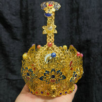 Dao Supplies Lotus Crown Three Clear Crown Tai Chi Bronze Lotus Crown Handmade Lotus Crown Taiji Crown Xiang Guan