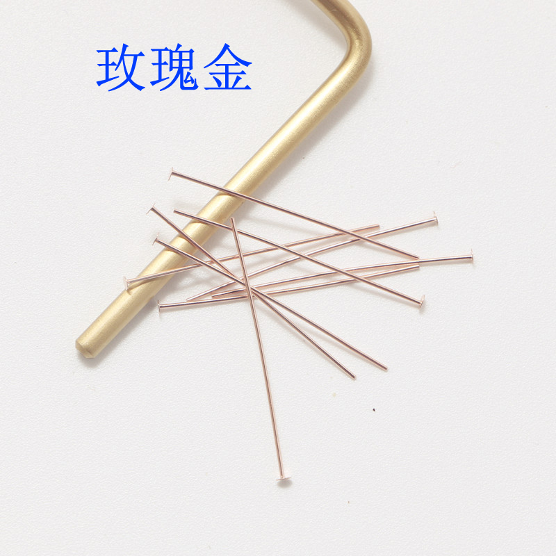 【2根】s925纯银T字针 手工diy耳环配件 银饰品制作材料18k金平头 - 图1