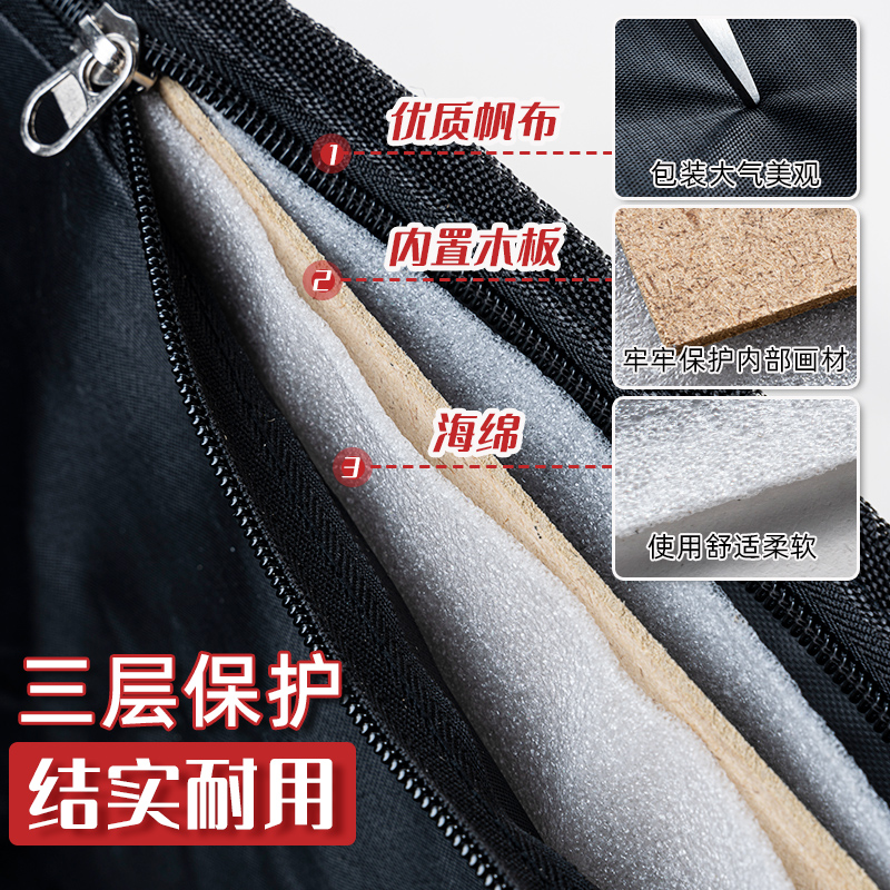 美术画包工具箱绘画写生集训考试手提式超大防水多功能收纳箱画箱水粉国画丙烯颜料帆布箱布包美术生专用