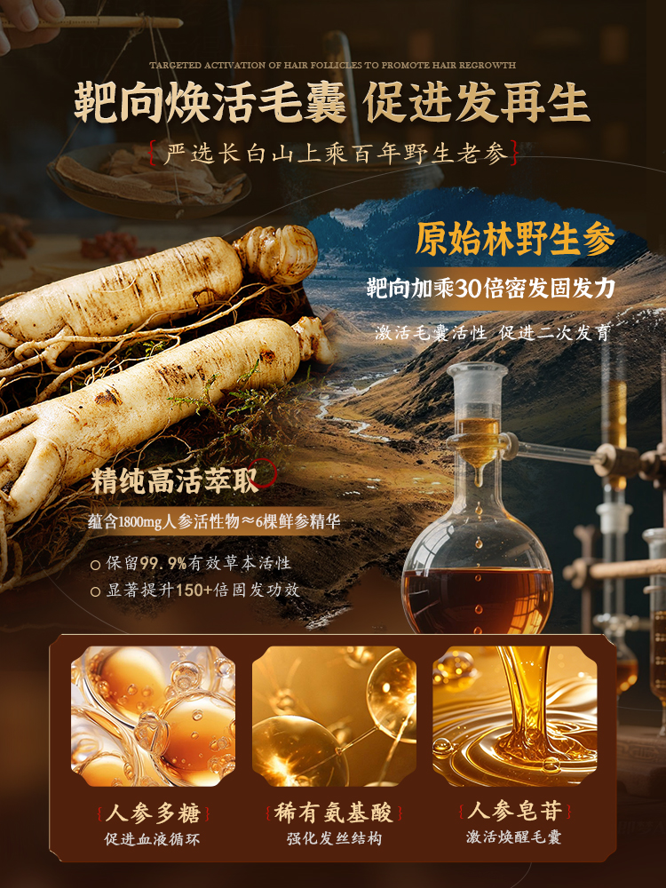 洗发水防脱生育固发中药增发密发控油蓬松男女士官方旗舰店非生姜 - 图1