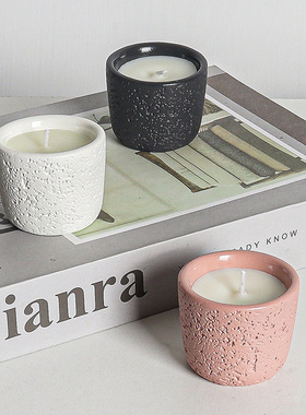 创意水泥香薰蜡烛杯容器