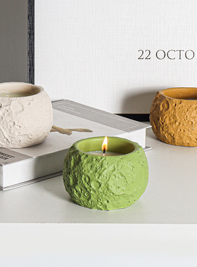 轻奢北欧风水泥香薰蜡烛摆件