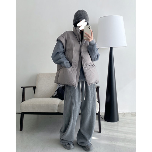 【清仓价】秋冬季马夹休闲时尚百搭无袖羽绒外套宽松保暖羽绒马甲 - 图2