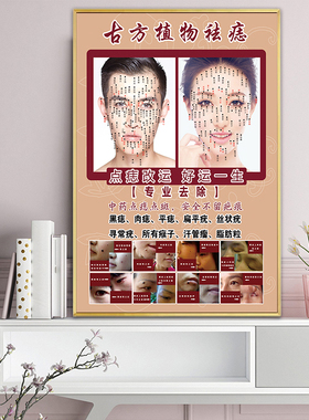 点痣图面部广告画祛痣图片挂图