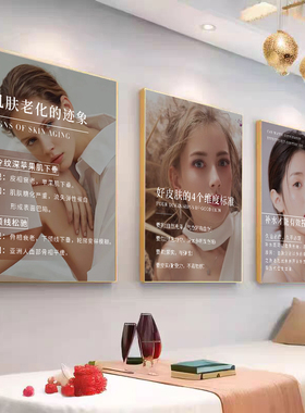 面部护理海报皮肤管理装饰画