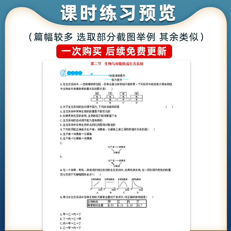 人教版高中生物试题试卷必修第一二册选择性必修一二三册单元检测课时训练期中期末测试Word版习题知识点综合作业合集电子版资料 - 图1