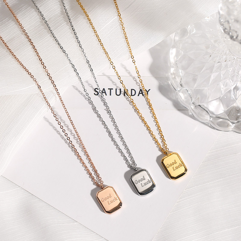 小金条字母女夏高级设计感锁骨链 点创项链