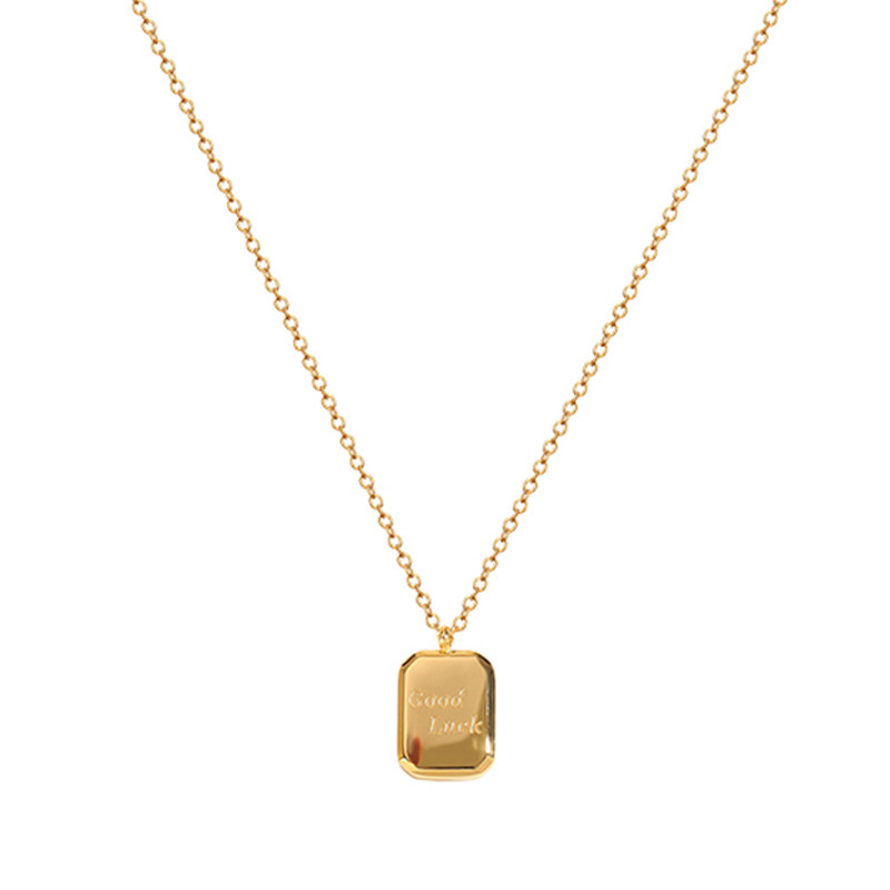 小金条字母女夏高级设计感锁骨链 点创项链