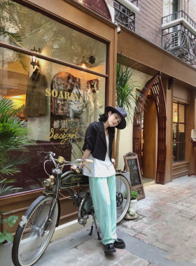 复古男女儿童毛呢大檐礼帽皮带